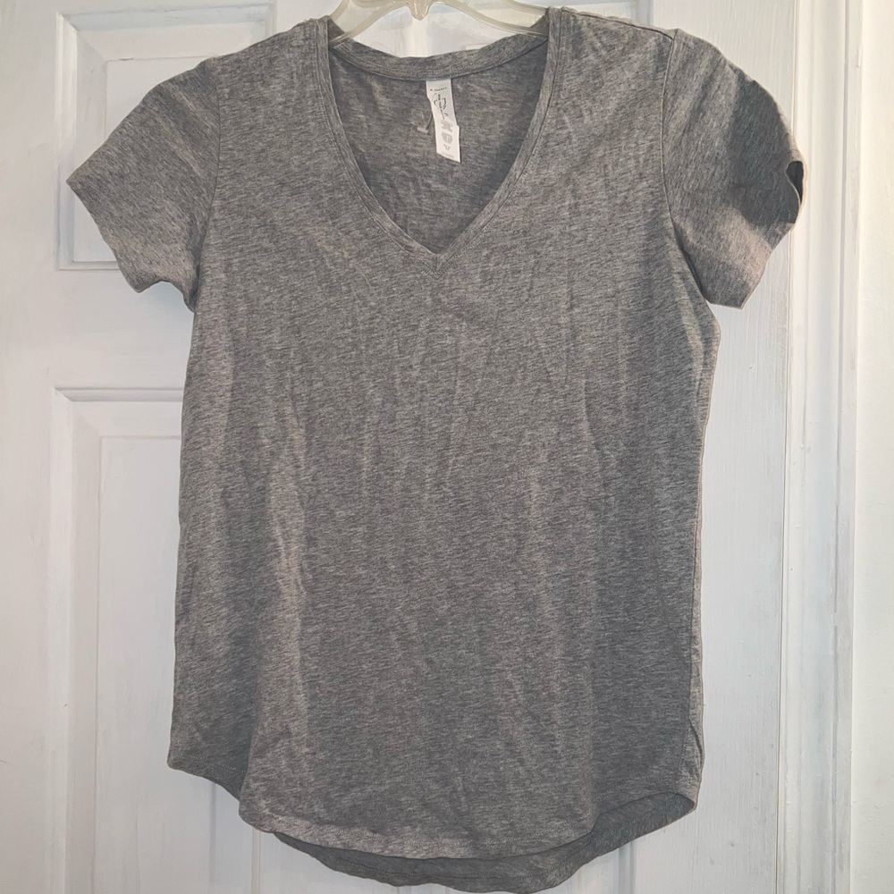 Size XS gray vneck activewear athletic shirt top